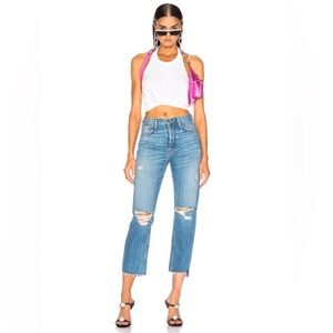 GRLFRND Helena High-Rise Straight Crop Jeans in Last Song Womens size 23